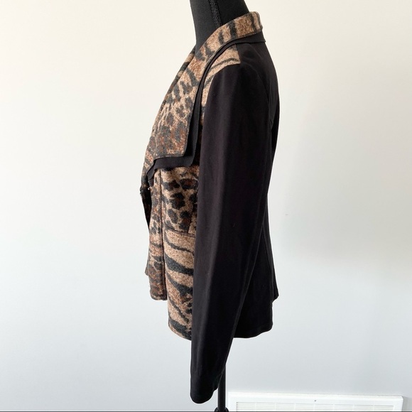 CONRAD  C COLLECTION Tiger Print Wool Blend Jacket - Picture 2 of 15